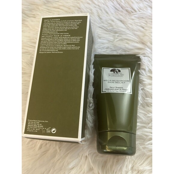 New ORIGINS Mega Mushroom Skin Relief Face Cleanser 5 fl oz - Picture 2 of 4